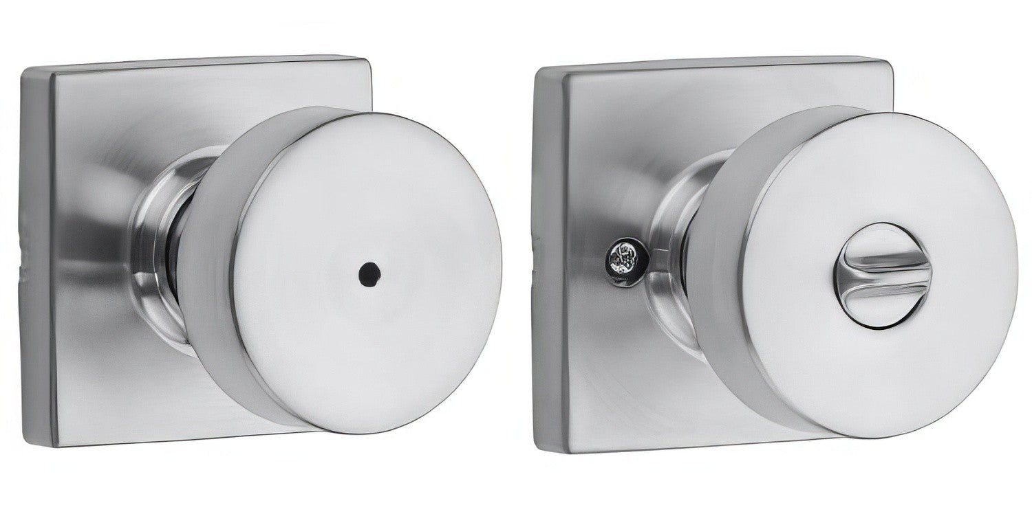 Kwikset 730PSKSQT Pismo Privacy Door Knob with Square Rose