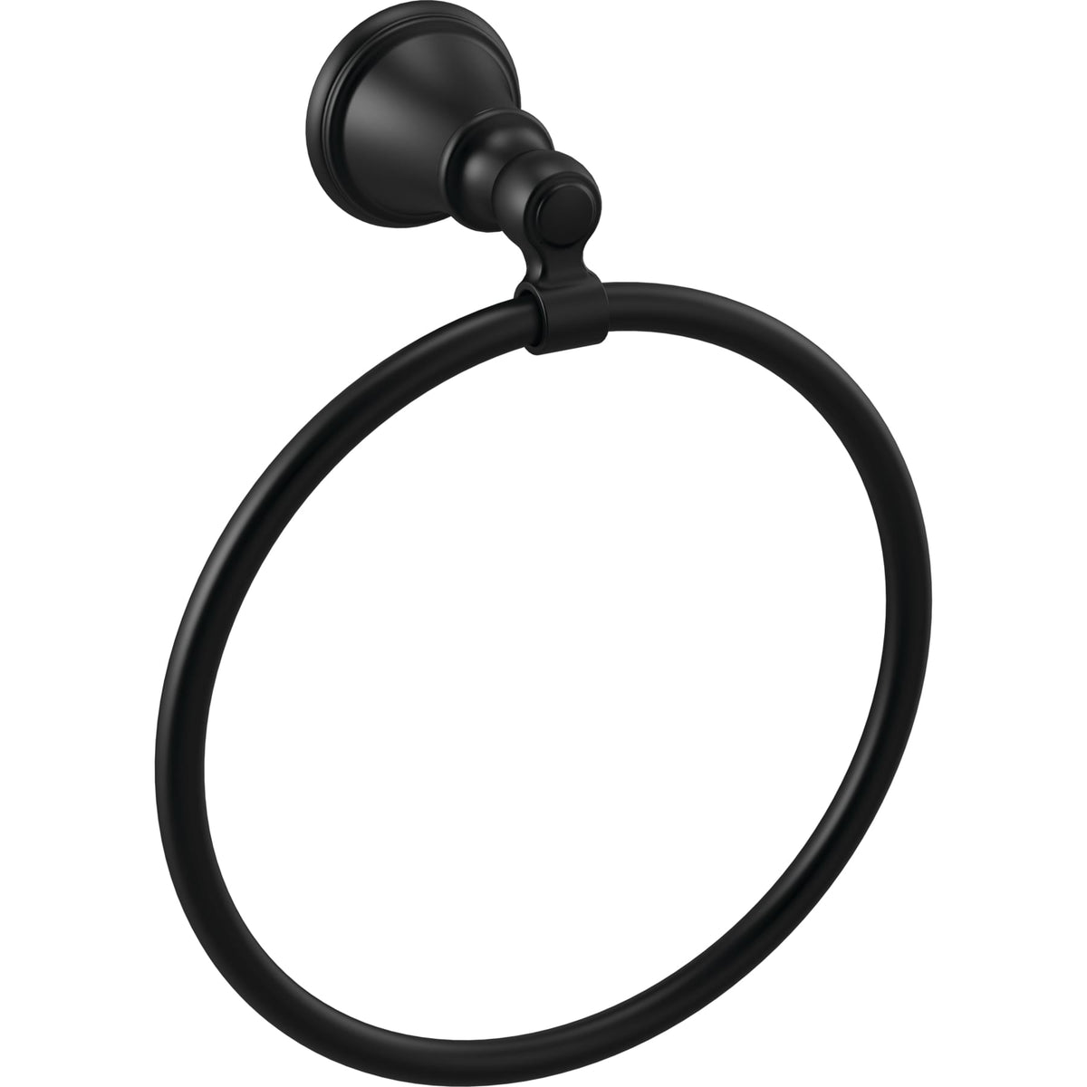 Delta 73246BL Woodhurst Towel Ring Matte Black Finish.