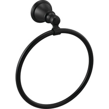 Delta 73246BL Woodhurst Towel Ring Matte Black Finish.