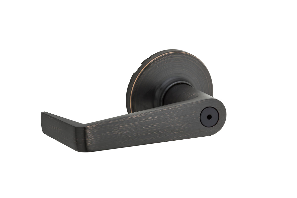 Kwikset 733KNL-11P Kingston Lever Light Commercial Privacy Door Lock with RCAL Latch and RCS Strike Venetian Bronze Finish.