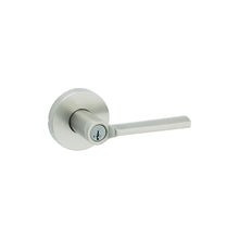 Kwikset 740LSLRDT-15S Lisbon Lever with Round Rose Entry Door Lock SmartKey with 6AL Latch and RCS Strike Satin Nickel Finish.