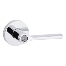 Kwikset 740LSLRDT-26S Lisbon Lever with Round Rose Entry Door Lock SmartKey with 6AL Latch and RCS Strike Bright Chrome Finish.