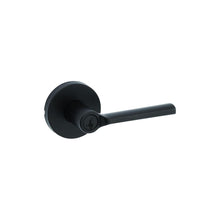 Kwikset 740LSLRDT-514S Lisbon Lever with Round Rose Entry Door Lock SmartKey with 6AL Latch and RCS Strike Matte Black Finish.