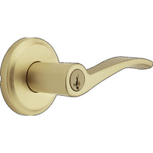 Kwikset 740SEL-4S Sedona Lever Entry Door Lock SmartKey with 6AL Latch and RCS Strike Satin Brass Finish.