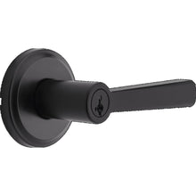 Kwikset 740TDL-514S Trafford Lever Entry Door Lock SmartKey with 6AL Latch and RCS Strike Matte Black Finish.