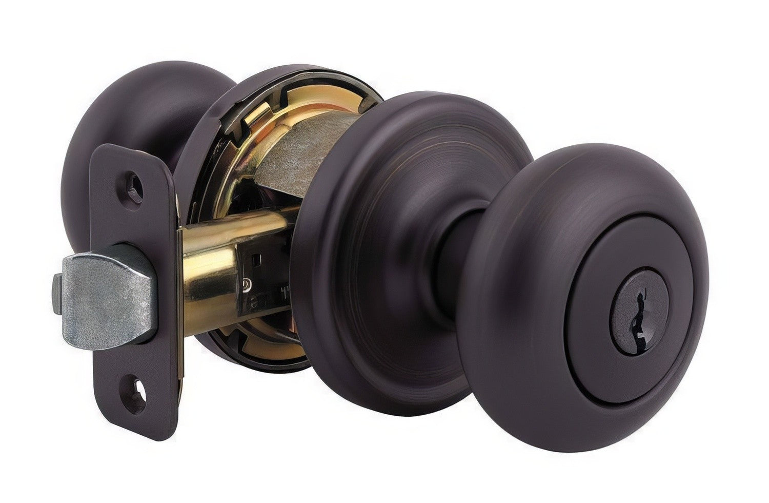 Kwikset 740H Hancock Single Cylinder Keyed Entry Knob.