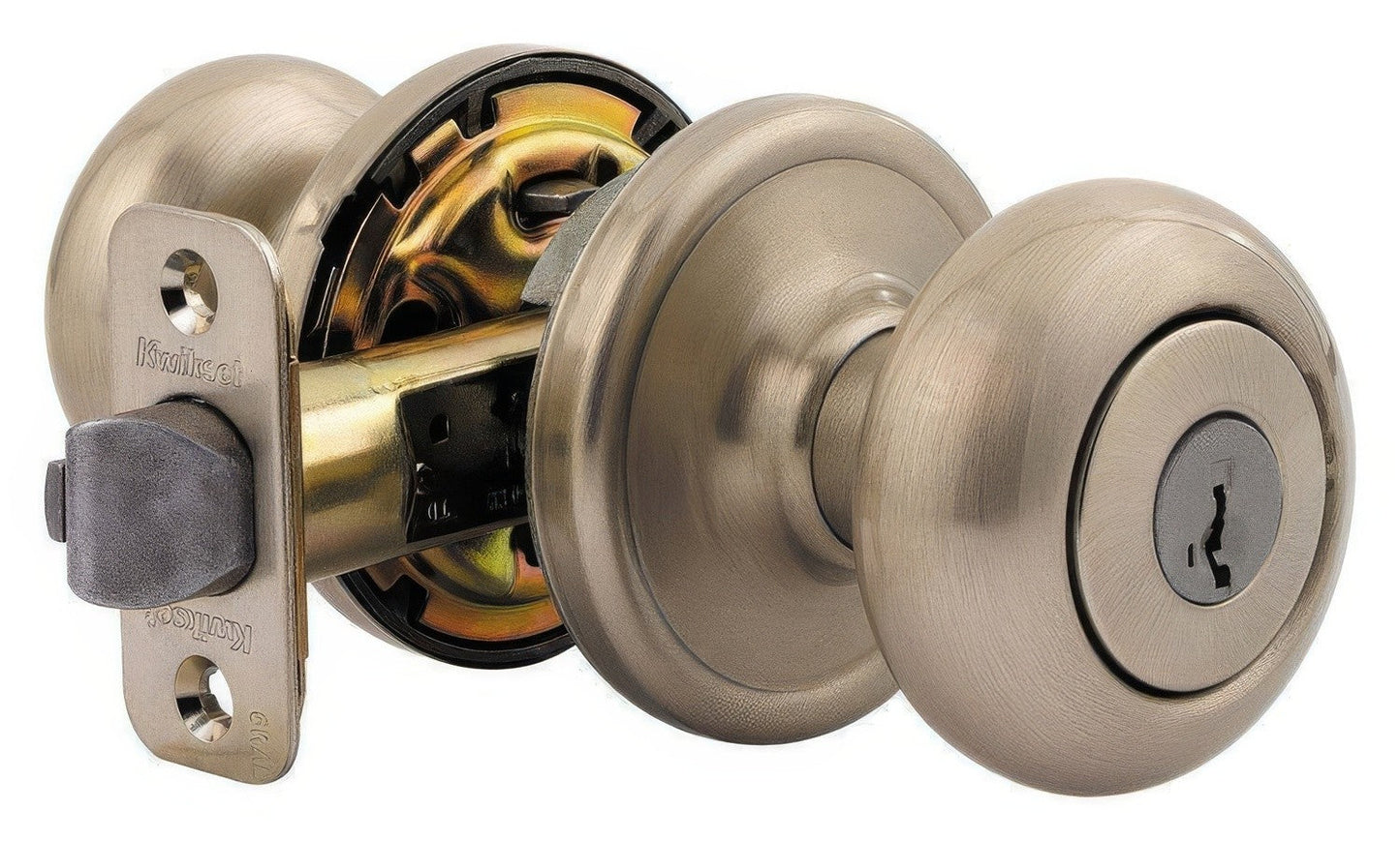 Kwikset 740H-S Hancock Single Cylinder Keyed Entry Knob.