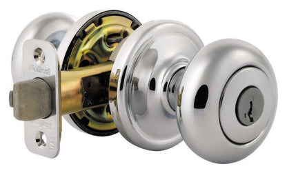Kwikset 740H-S Hancock Single Cylinder Keyed Entry Knob.