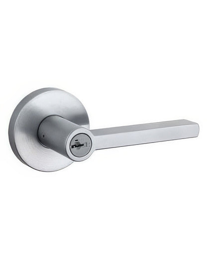 Kwikset 156HFLRDT Halifax Single Cylinder Keyed Entry Door Lever Set with Round Rosette.