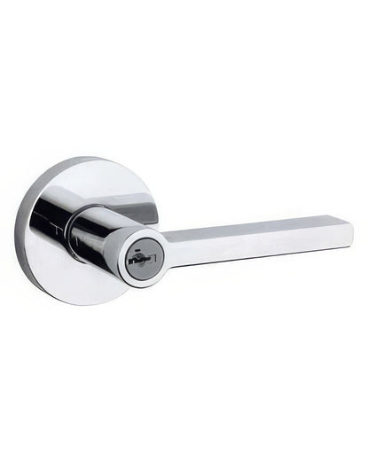 Kwikset 156HFLRDT Halifax Single Cylinder Keyed Entry Door Lever Set with Round Rosette.