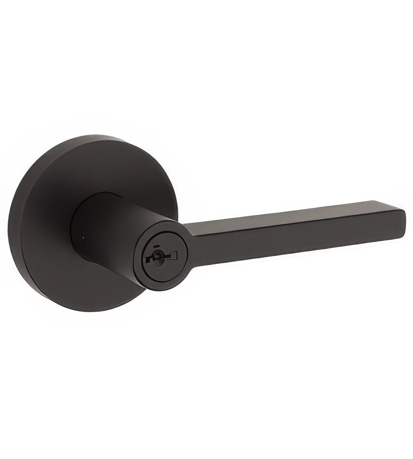Kwikset 156HFLRDT Halifax Single Cylinder Keyed Entry Door Lever Set with Round Rosette.