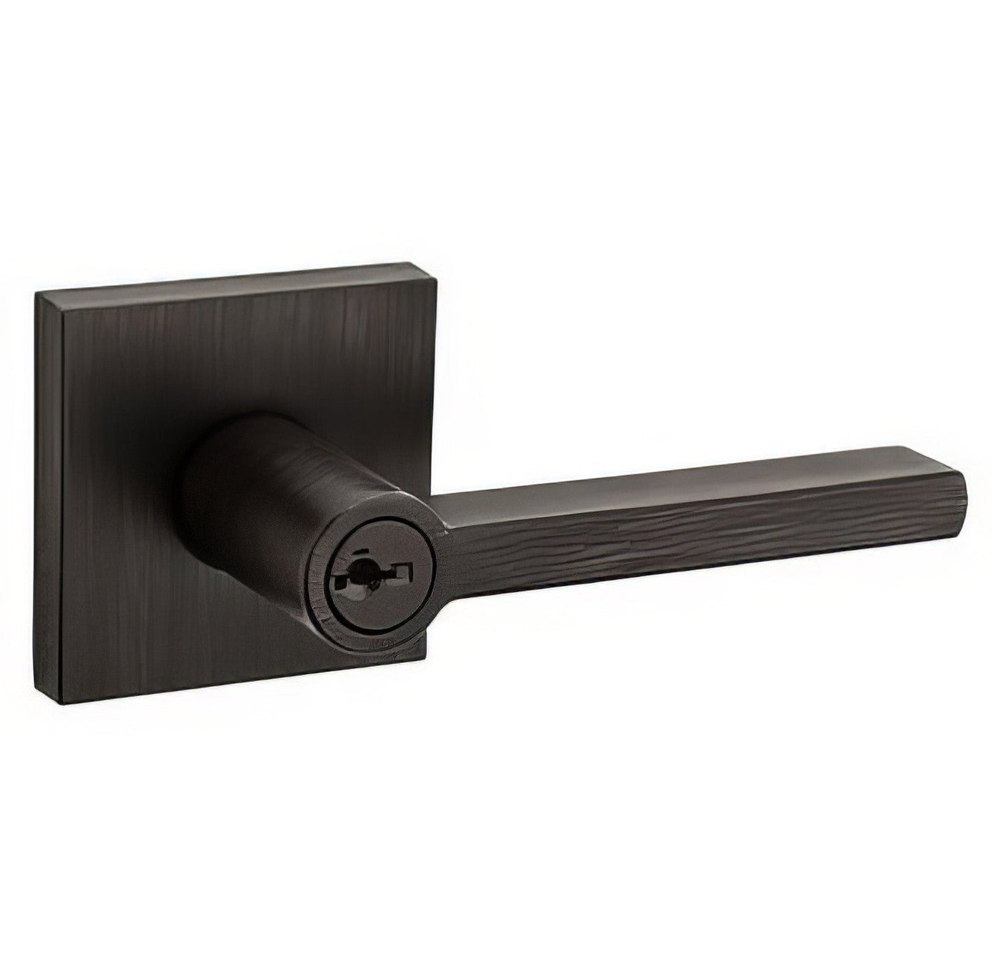 Kwikset 156HFL-S Halifax Single Cylinder Keyed Entry Door Lever Set with Square Rosette.