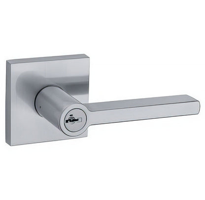 Kwikset 156HFL-S Halifax Single Cylinder Keyed Entry Door Lever Set with Square Rosette.