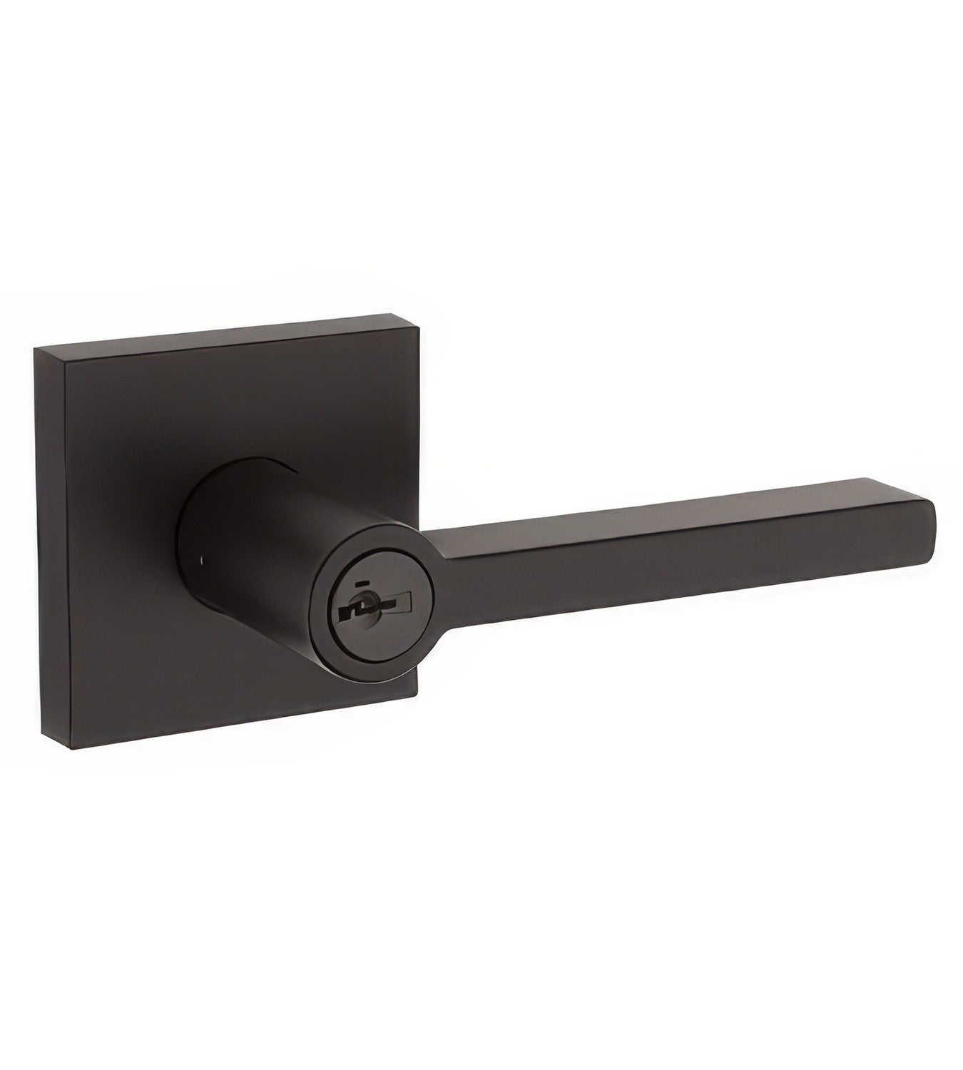 Kwikset 156HFL-S Halifax Single Cylinder Keyed Entry Door Lever Set with Square Rosette.