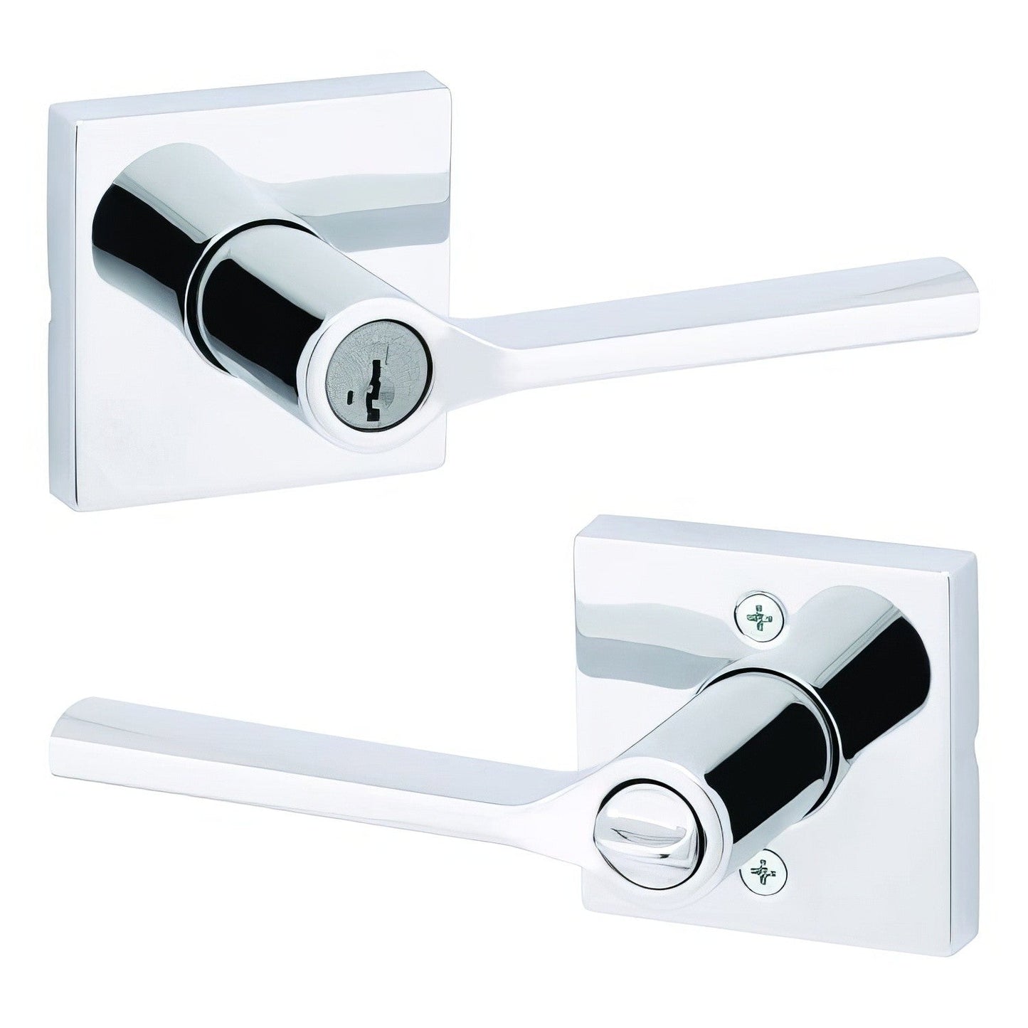 Kwikset 740LSLSQT Lisbon Keyed Entry Door Lever with Square Rose.