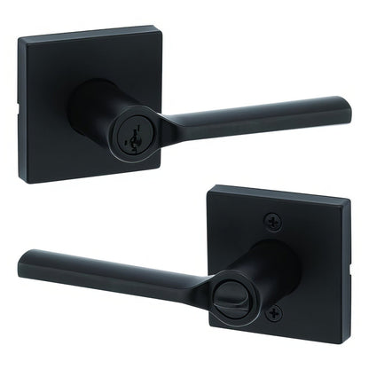 Kwikset 740LSLSQT Lisbon Keyed Entry Door Lever with Square Rose.