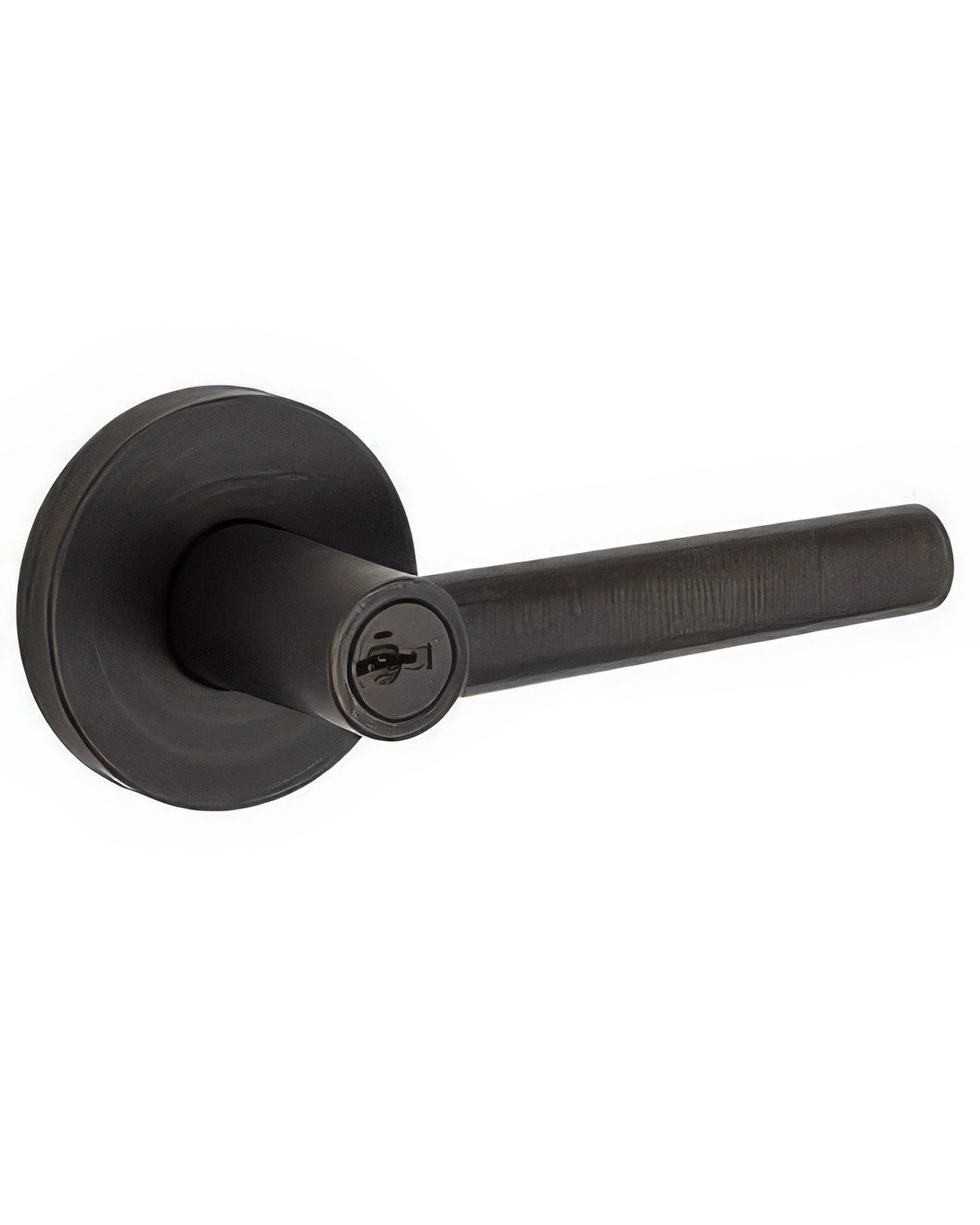 Kwikset 156MILRDT Milan Keyed Entry Door Lever with Round Rosette