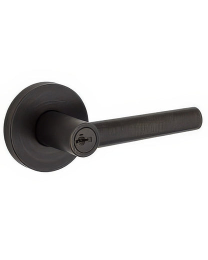Kwikset 156MILRDT Milan Keyed Entry Door Lever with Round Rosette
