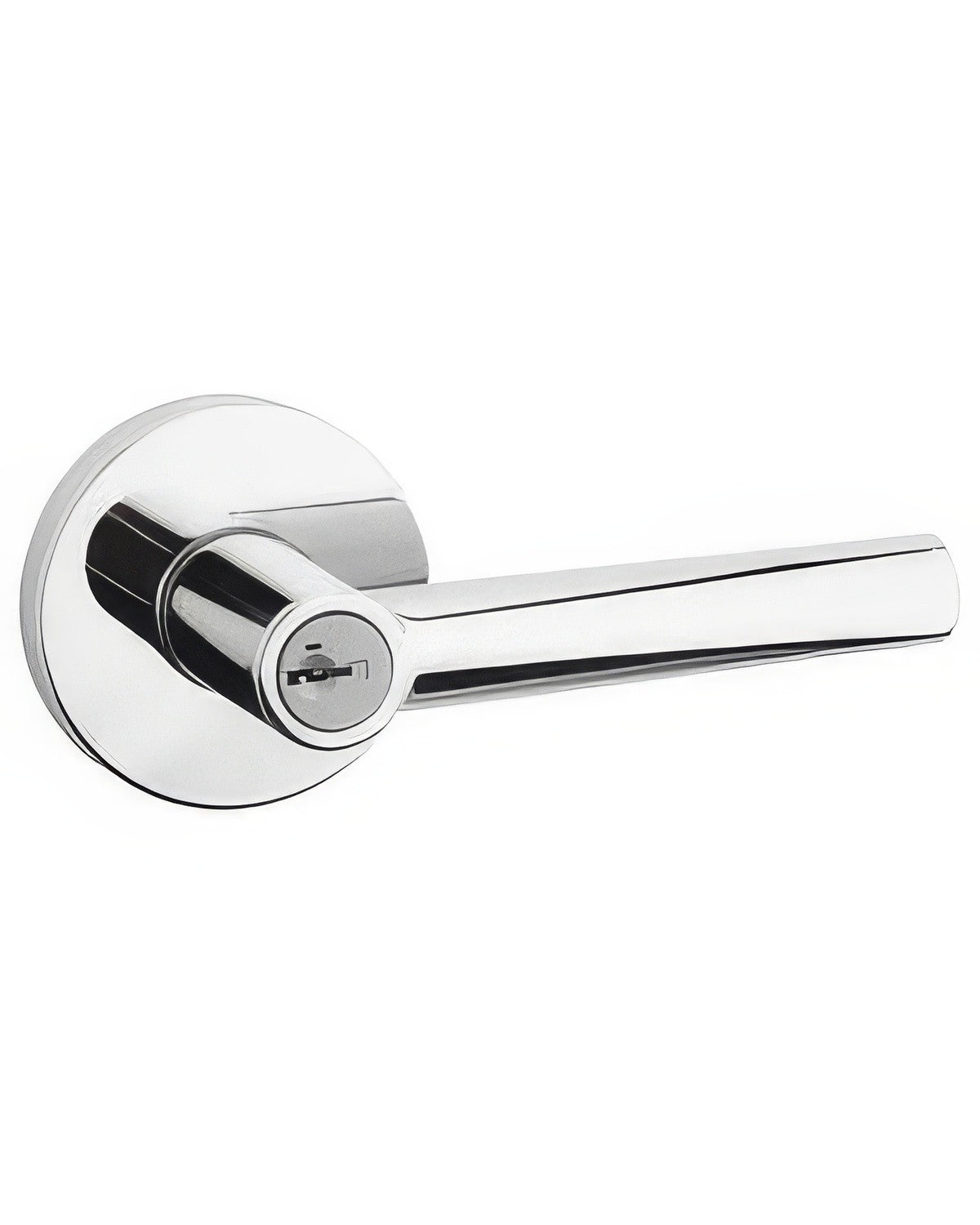 Kwikset 156MILRDT Milan Keyed Entry Door Lever with Round Rosette