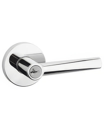Kwikset 156MILRDT Milan Keyed Entry Door Lever with Round Rosette.