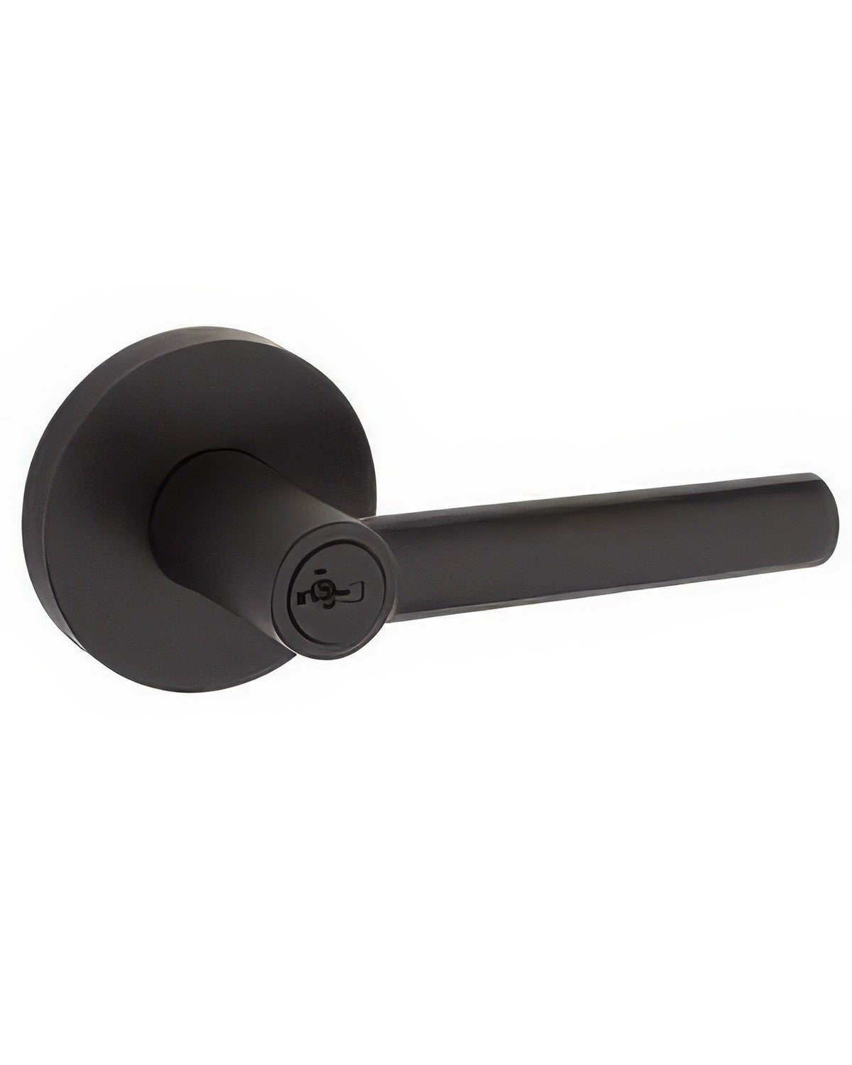 Kwikset 156MILRDT Milan Keyed Entry Door Lever with Round Rosette.