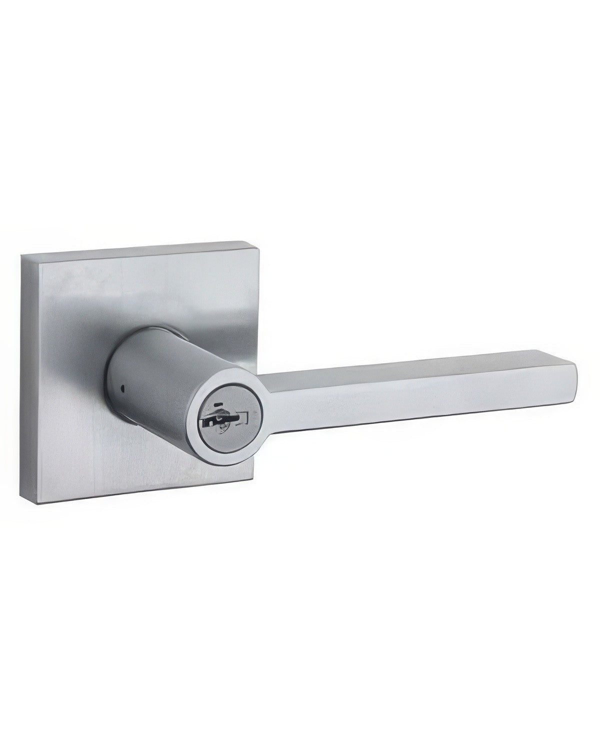 Kwikset 156MILSQT Milan Keyed Entry Door Lever with Square Rosette.