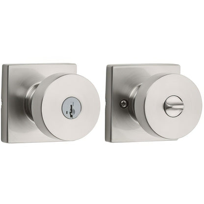 Kwikset 740PSKSQT Pismo Keyed Entry Door Knob with Square Rose