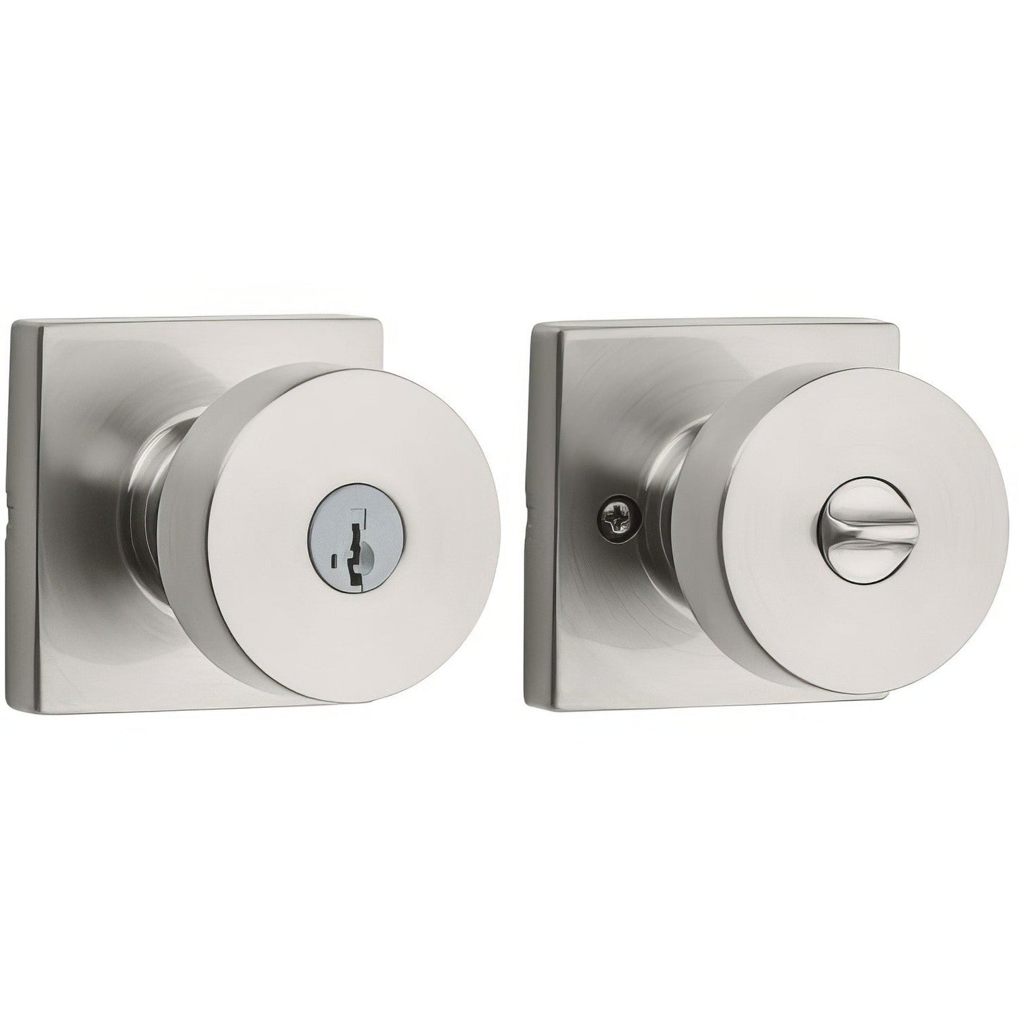 Kwikset 740PSKSQT Pismo Keyed Entry Door Knob with Square Rose.