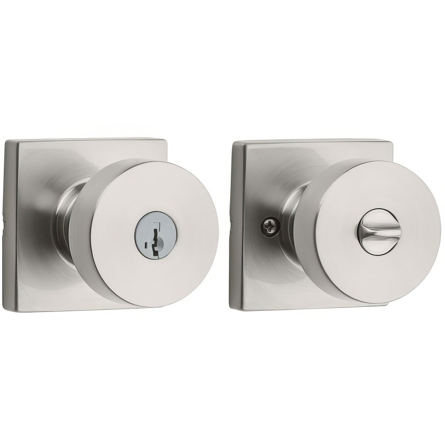 Kwikset 740PSKSQT Pismo Keyed Entry Door Knob with Square Rose.