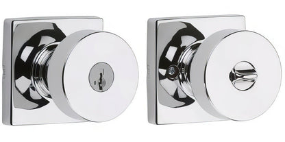 Kwikset 740PSKSQT Pismo Keyed Entry Door Knob with Square Rose.