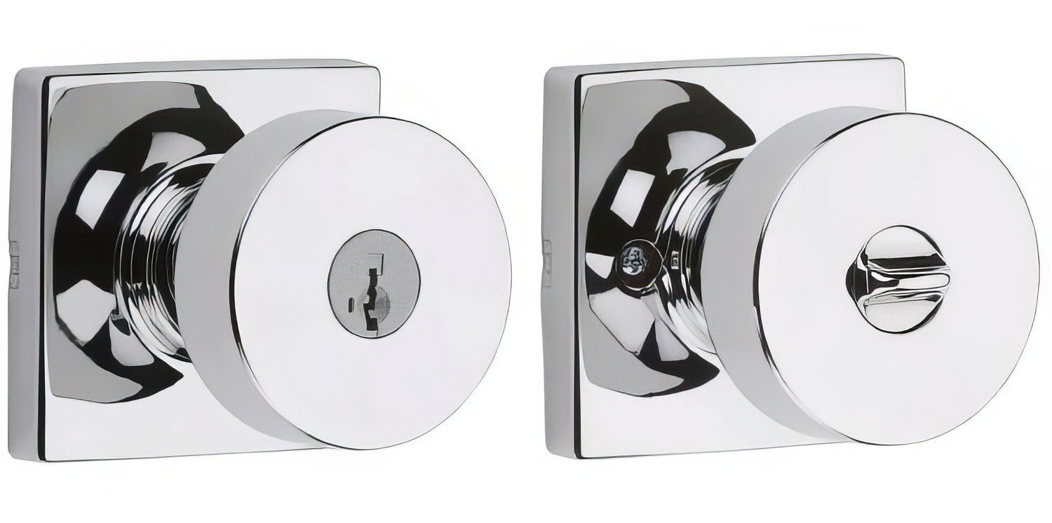 Kwikset 740PSKSQT Pismo Keyed Entry Door Knob with Square Rose