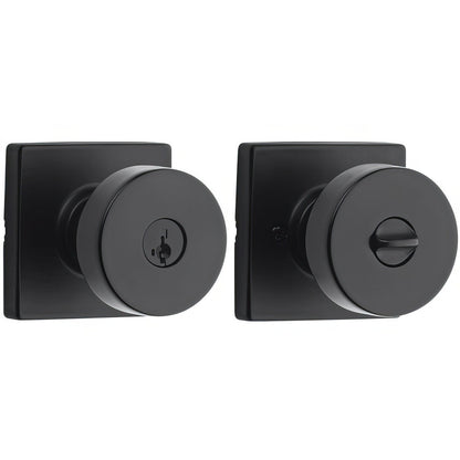 Kwikset 740PSKSQT Pismo Keyed Entry Door Knob with Square Rose.