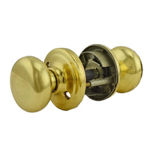 Kwikset 750H-3S Hancock Knob Storeroom Vestibule Door Lock SmartKey with 6AL Latch and RCS Strike Bright Brass Finish.