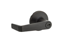 Kwikset 756KNL-11PS Kingston Lever Light Commercial Keyed Entry Door Lock SmartKey with RCAL Latch and 3031 Full Lip Round Corner Strike Venetian Bronze Finish.