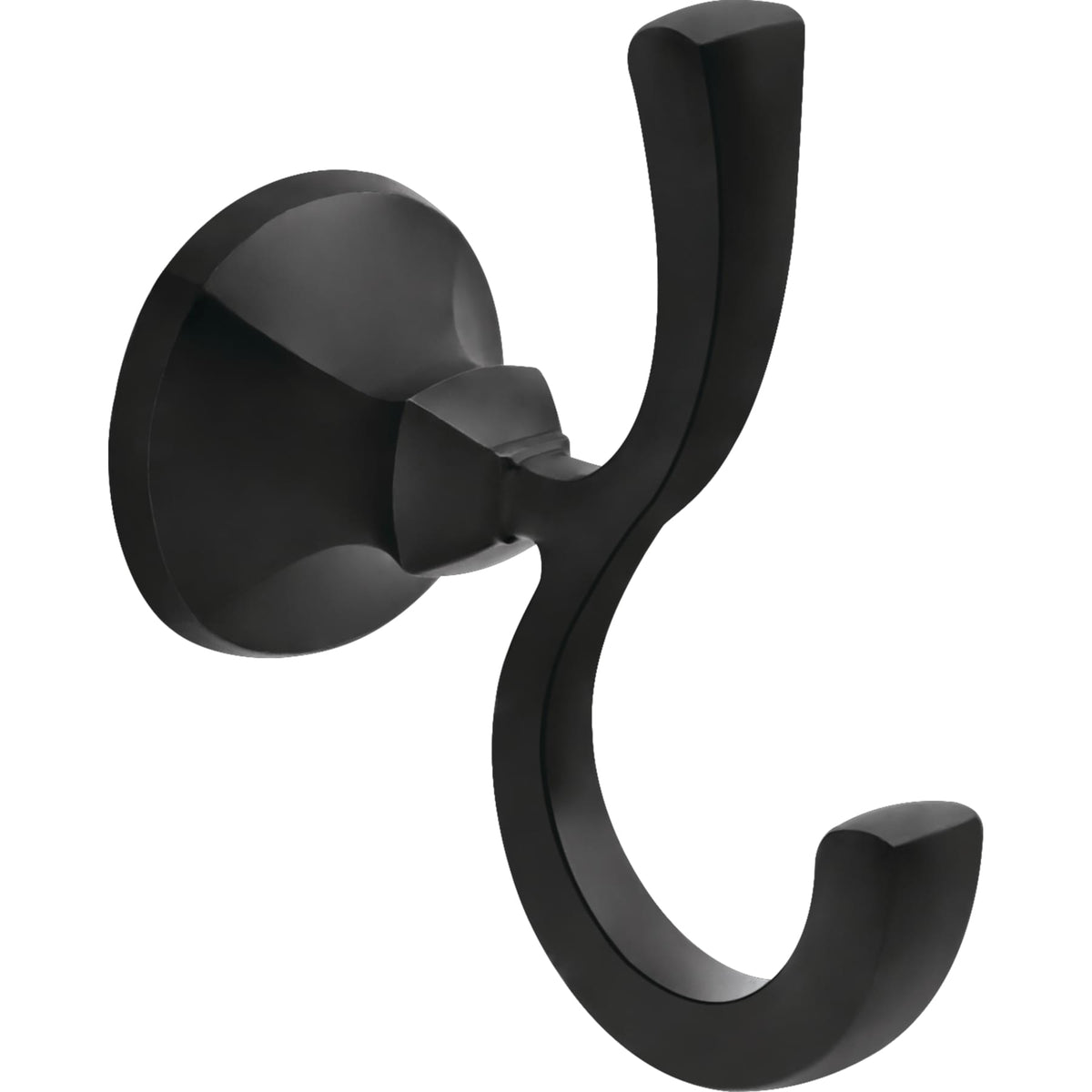 Delta 76435BL Ashlyn Double Robe Hook Matte Black Finish.