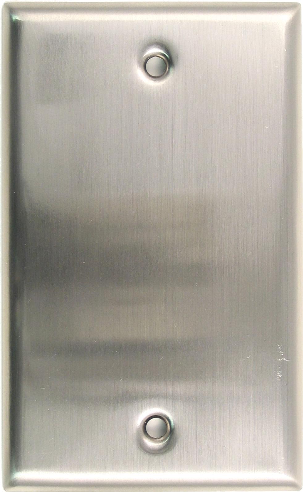 Rusticware 780SN Single Blank Switch Plate Satin Nickel Finish.