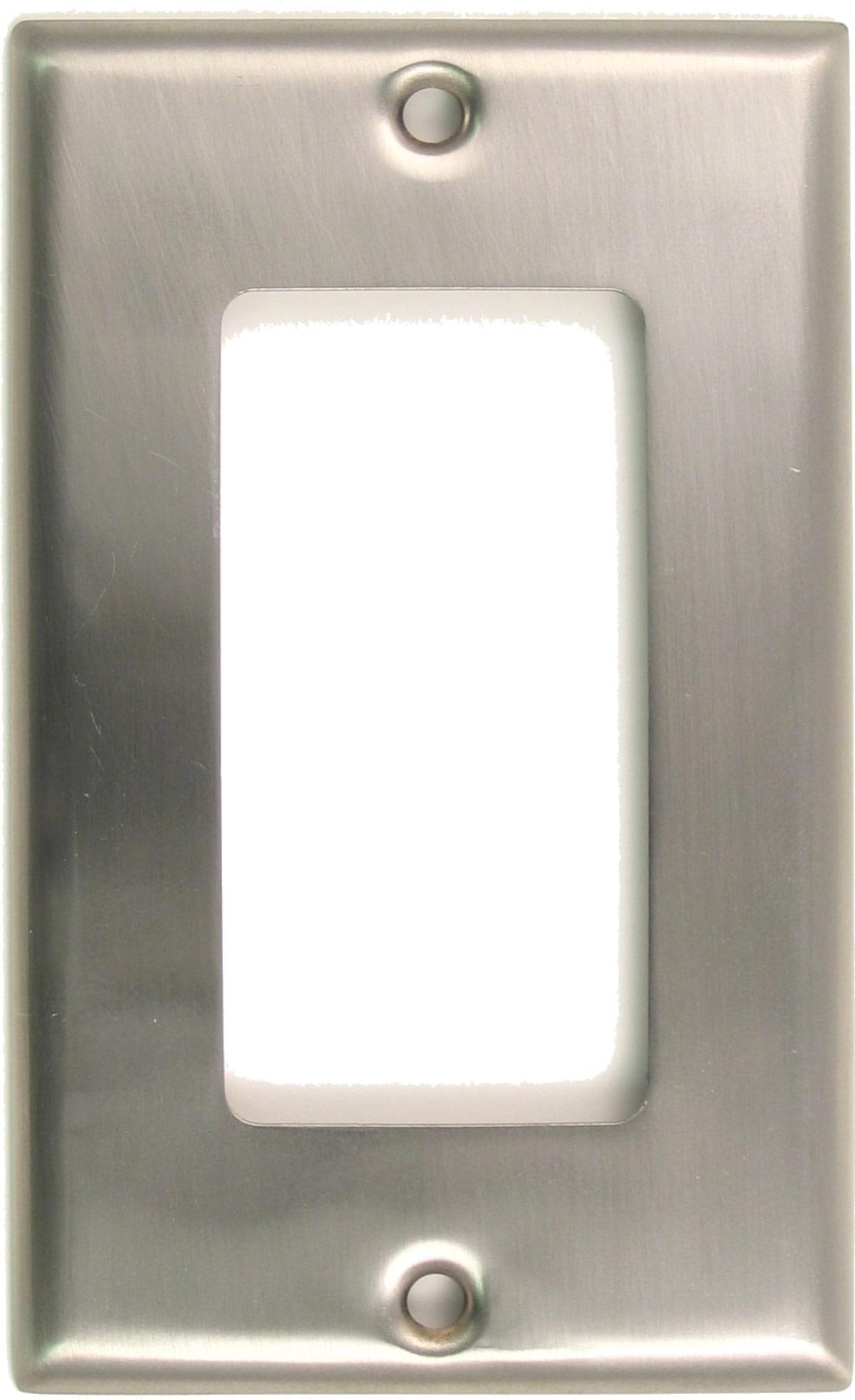 Rusticware 784SN Single Rocker Switch Plate Satin Nickel Finish.