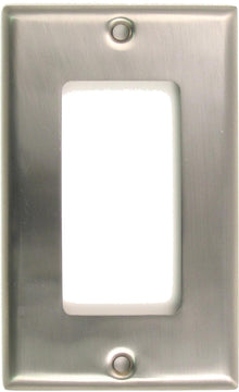 Rusticware 784SN Single Rocker Switch Plate Satin Nickel Finish.