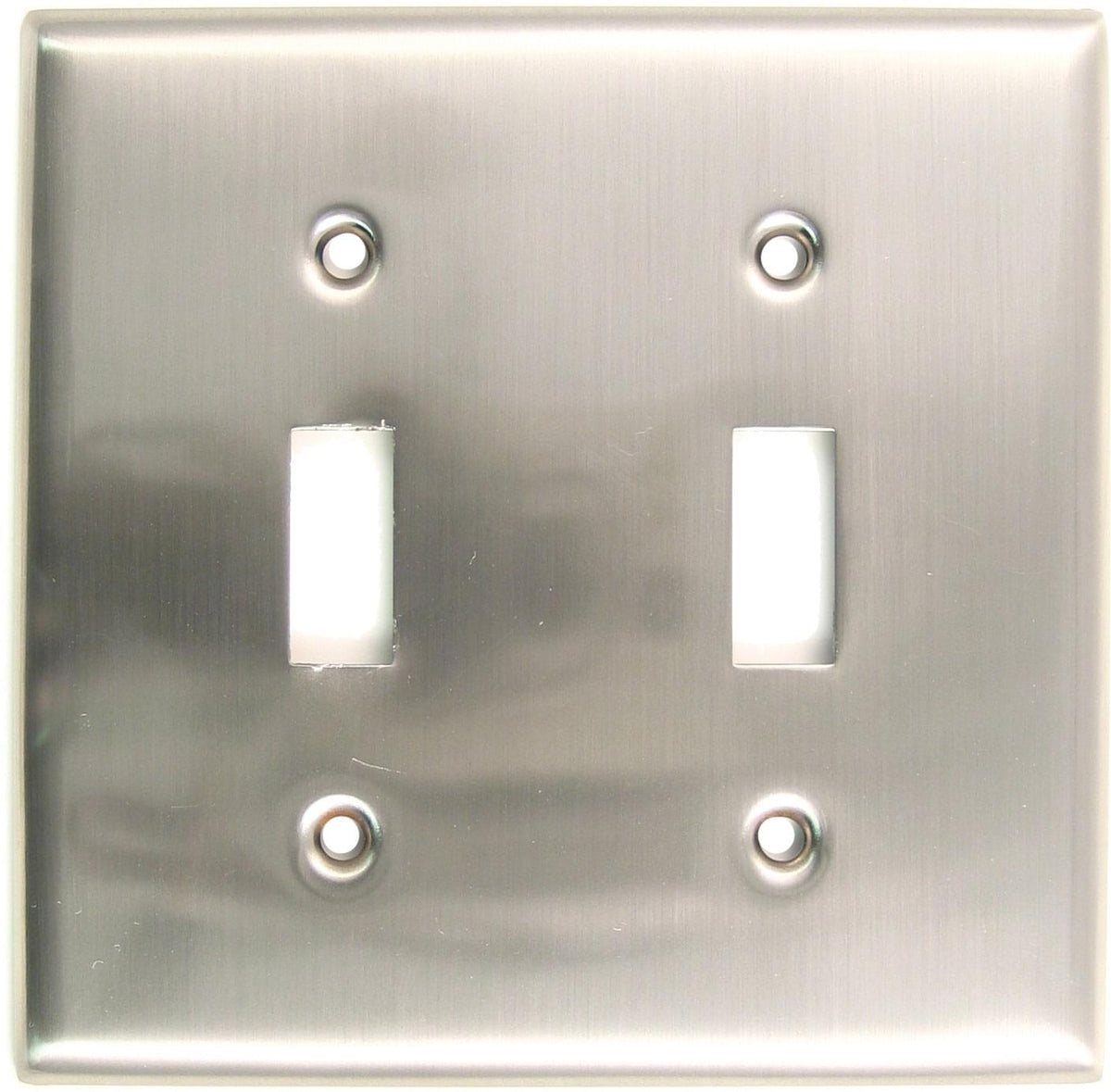 Rusticware 785SN Double Toggle Switch Plate Satin Nickel Finish.