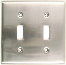 Rusticware 785SN Double Toggle Switch Plate Satin Nickel Finish.