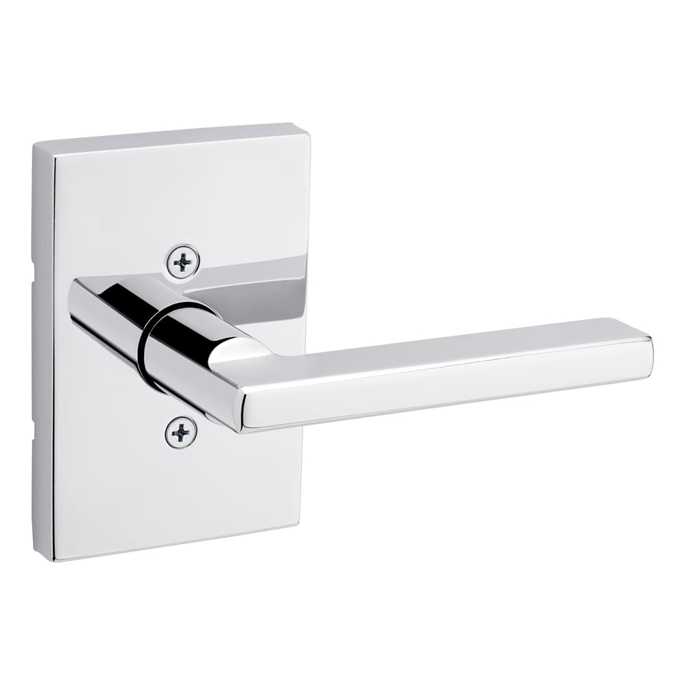 Kwikset 788HFLRCT-26 Halifax Lever with Rectangular Rose Half Dummy Door Lock Bright Chrome Finish.