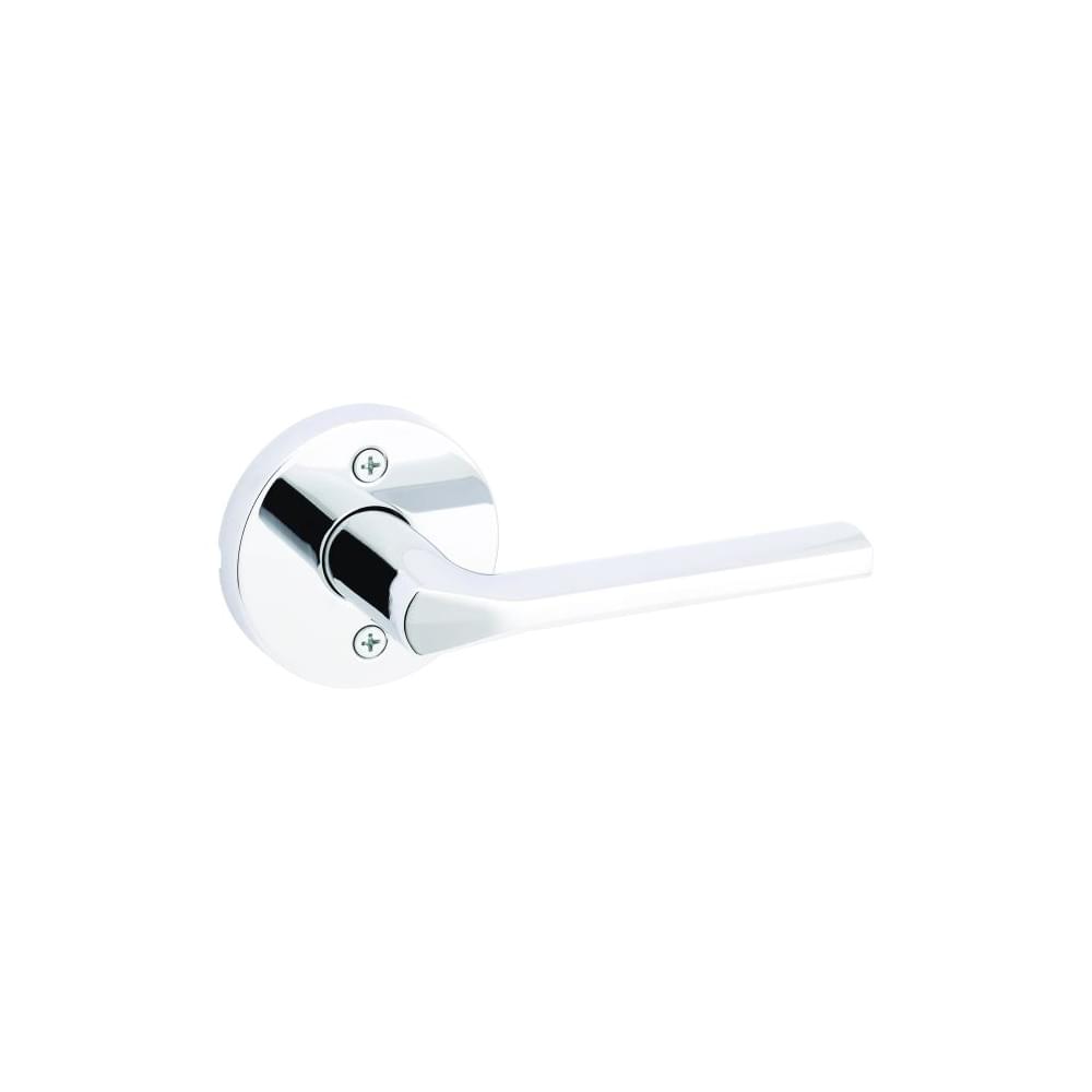 Kwikset 788LSLRDT-26 Lisbon Lever with Round Rose Half Dummy Bright Chrome Finish.