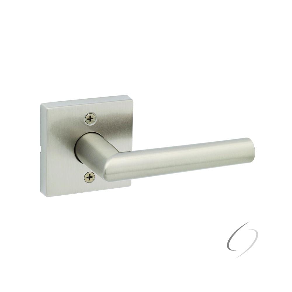 Kwikset 788MILSQT-15 Milan Lever with Square Rose Half Dummy Door Lock Satin Nickel Finish.