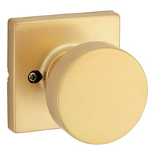 Kwikset 788PSKSQT-4 Pismo Knob with Square Rose Half Dummy Satin Brass Finish.