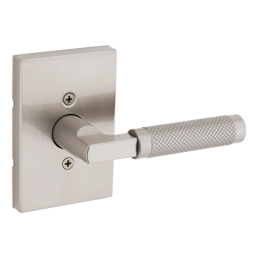 Kwikset 788PVLRCT-15 Prava Lever with Rectangular Rose Half Dummy Door Lock Satin Nickel Finish.