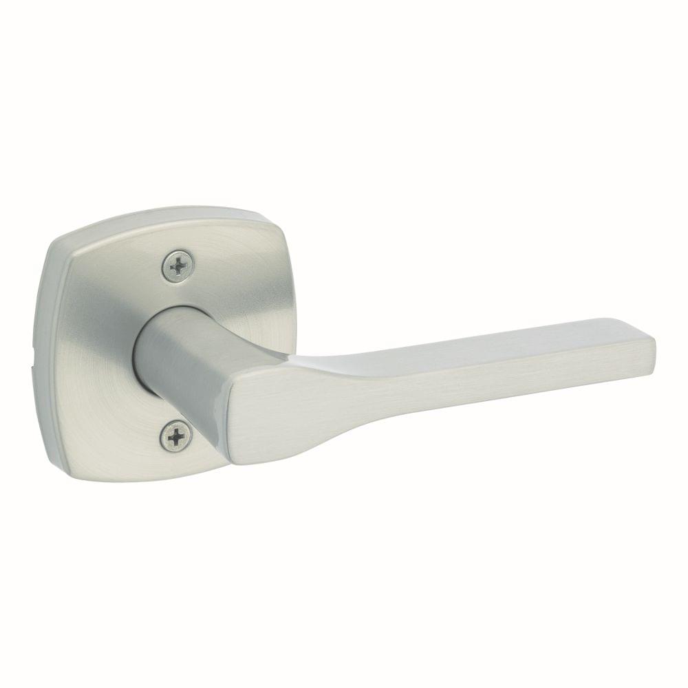 Kwikset 788TPLMDT-15 Tripoli Lever with Midtown Rose Half Dummy Satin Nickel Finish.
