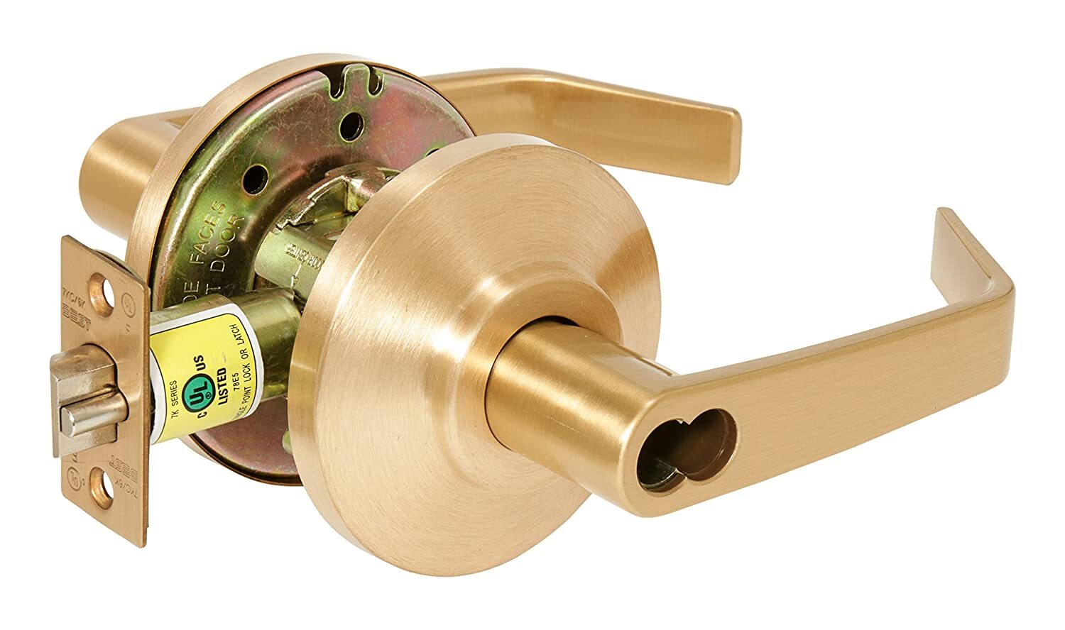Best Access 7KC37 7K Series 2-3/4" Backset 7 Pin Entry 15 Lever and D Rose ANSI Strike Less Core