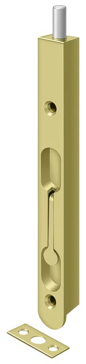 Deltana 7FBZ 7" Zinc Roind Edge Flush Bolt.