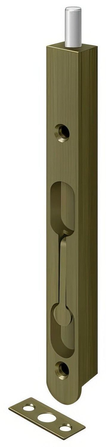 Deltana 7FBZ 7" Zinc Roind Edge Flush Bolt
