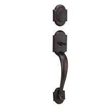 Kwikset 800AUHLIP-11PS.STRKP Austin Single Cylinder Exterior Handleset SmartKey with 6AL Latch and STRKP Strike Pack which includes Square Corner, Round Corner and 5303 Round Corner Full Lip Strikes Venetian Bronze Finish.